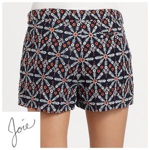 Joie Embroidered Floral Shorts Size 6